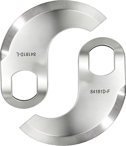 84181D Buffalo Chopper Blades Fit for Hobart 18" Bowl 8181 8185 84186 Food Cutter Buffalo Chopper Knives Food Processor Blade Part, Knife for Food Blender 00-077372 00-077373 (1 Leader, 1 Follower)1