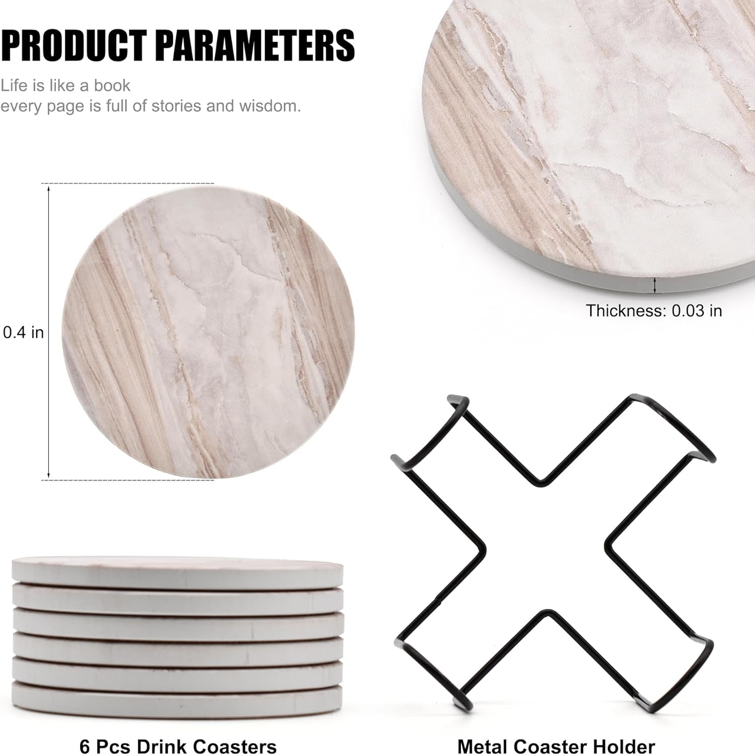 6pcs-absorbent-coasters-set-with-holder-ceramic-drink-coaster-4-in-a1-marble-style-ceramic-drink-coaster-suitable-for-kinds-of-cups-modern-style-coaster-for-coffee-table
