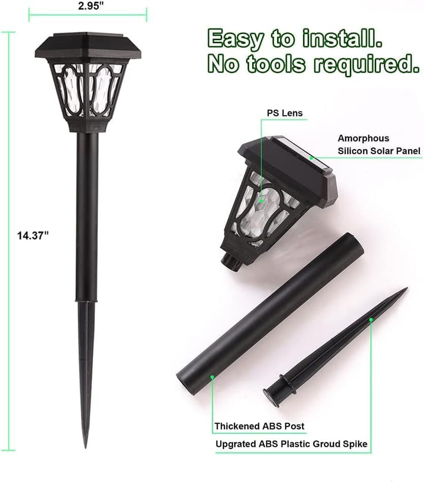 12-pack-solar-lights-with-cute-light-patten-3-lumens-cool-white-led-for-pathway-path-patio-yard-driveway-walkway-lawn-and-garden