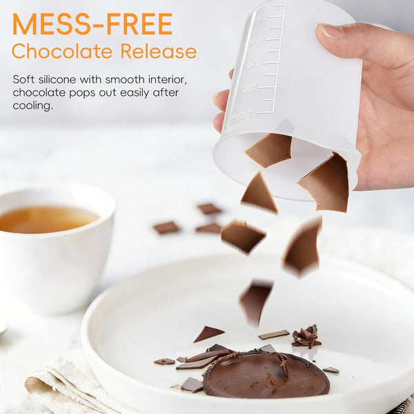 Silicone Cups for Melting Chocolate, 4Pcs 250Ml & 350Ml8