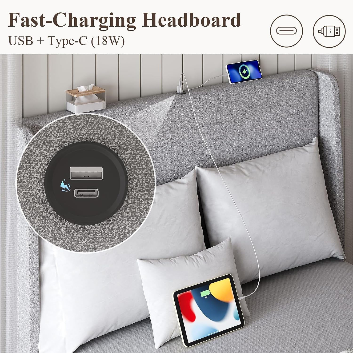 queen-bed-frame-with-upholstered-linen-headboard-platform-bed-with-usb-charging-ports-sturdy-metal-frame-no-box-spring-required-quiet-noise-free-modern-bedroom-furniture-grey