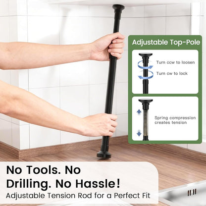 Spice Rack Organizer Tension Pole, 4-Tier Adjustable Spice Organizer8