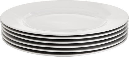 6-Piece White Dinner Plate Set, Microwave and Dishwasher Safe for Everyday Use, 10.5 Inches4