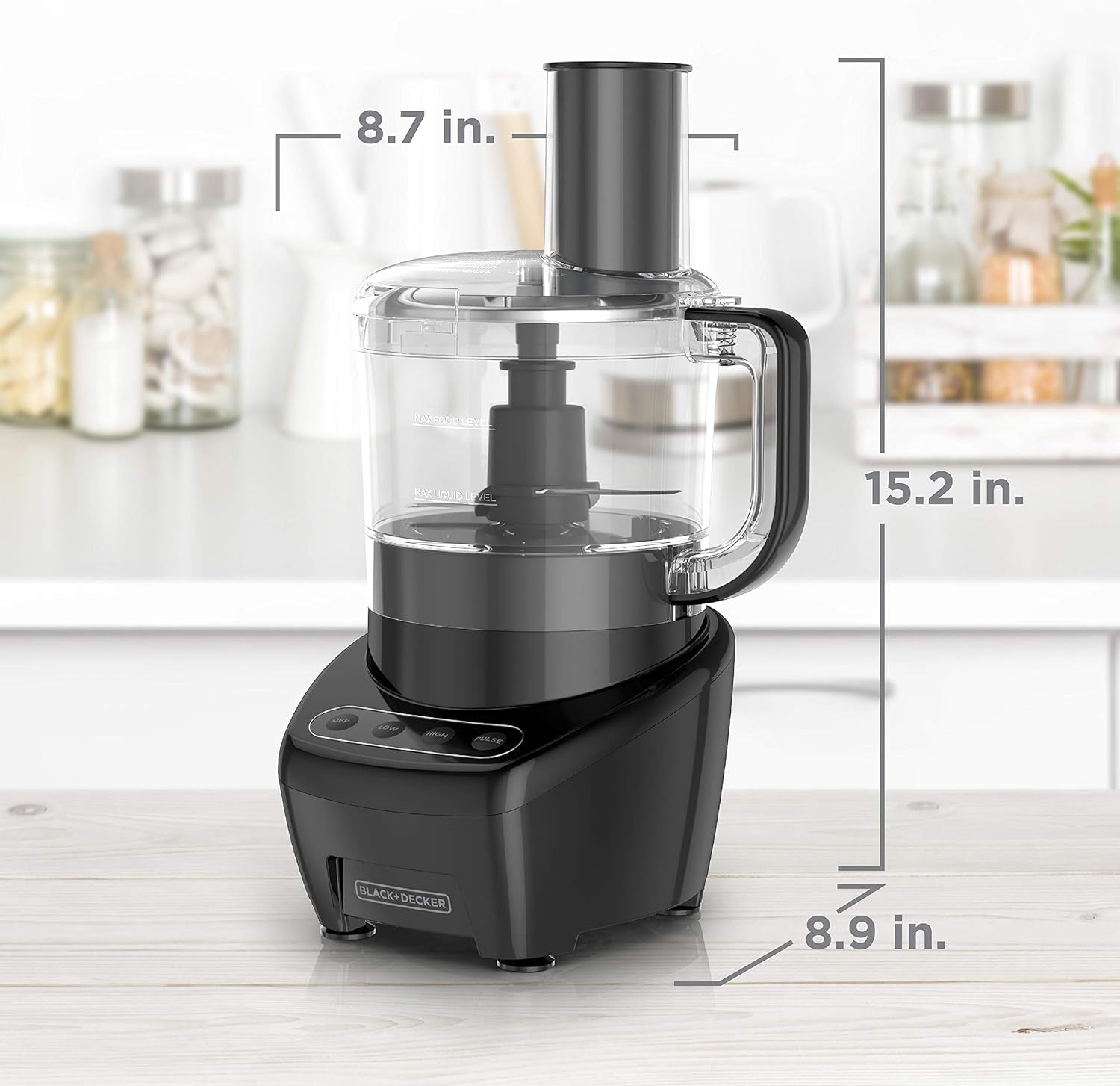 black-decker-food-processor-and-vegetable-chopper-stainless-steel-blade-8-cup-capacity-450w-power-with-attachments-to-shred-slice-mince-grind-and-puree-food-processor-with-easy-assembly-chopping-slicing-shredding-2-speeds-pulse-dishwasher-safe