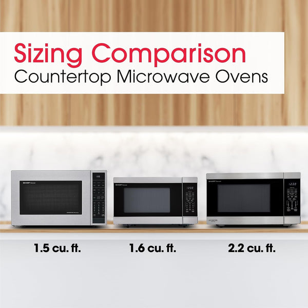 SMC2266KS 2.2 Cu. Ft. 1200W Stainless Steel Countertop Microwave Oven | Stainless Steel, Removable 16.5" Carousel Turntable8