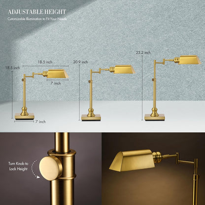 Arcadia Pharmacy Desk Lamp, Antique Brass4