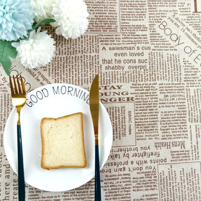 Newspaper Tablecloth with 55 X 86.6 Inch, Cotton Linen Newspaper Printed Tablecover, Rectangle Washable Morden Style Newspaper Table Cover for Dinner, Party, Picnic, Home Decor-Coffee5