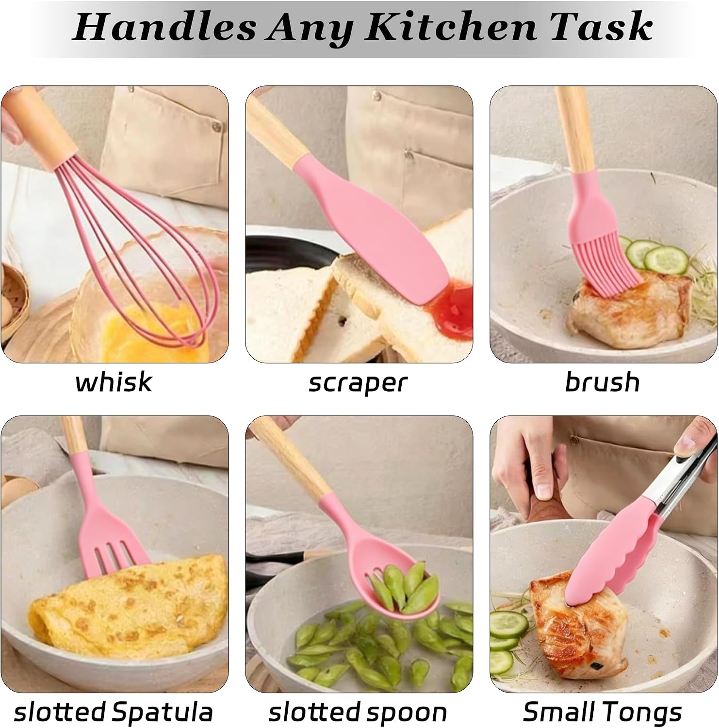 19-piece-kitchen-utensil-set-with-knife-set-holder-silicone-cooking-utensil-set-with-wooden-handle-heat-resistant-kitchen-tools-set-for-nonstick-cookware-pink