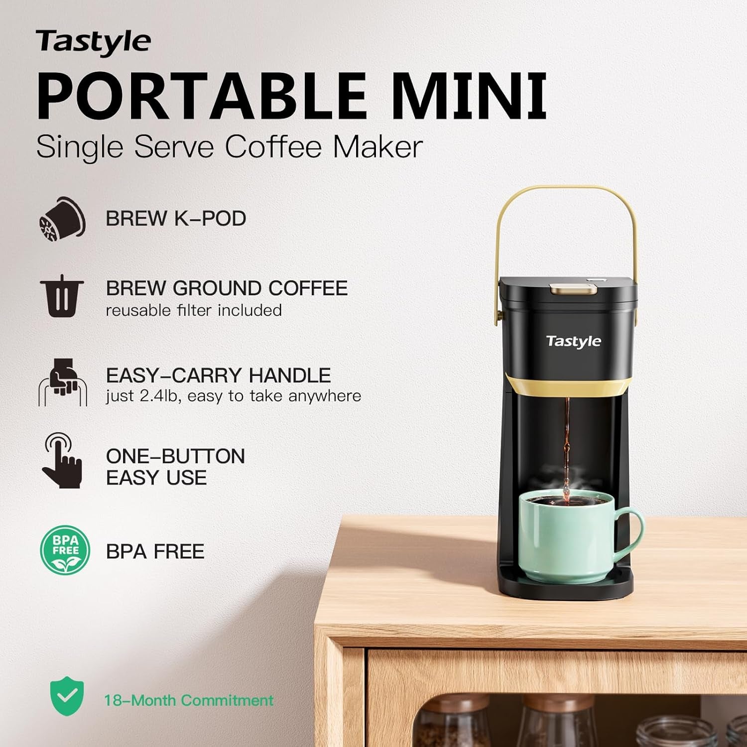 mini-single-serve-coffee-maker-for-k-cups-and-grounds-with-handle-for-travel-camping-office-rv-and-dorm-portable-handle-120v-6-to-12-oz-brew-size-bpa-free-k302-black-and-gold