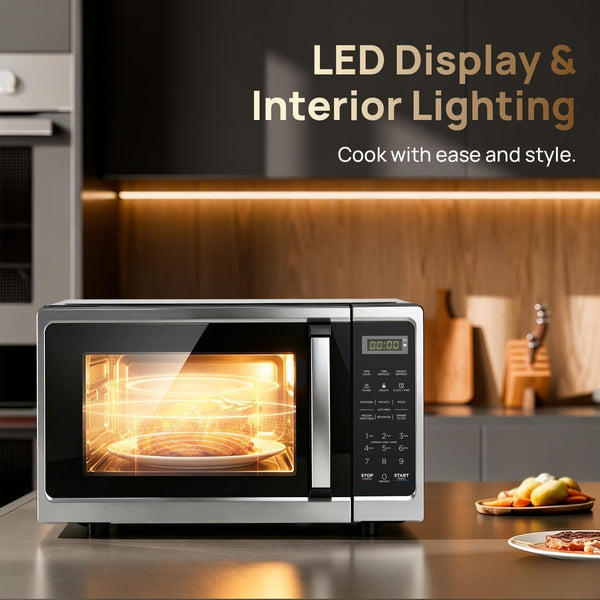 0.7 Cu. Ft Countertop Microwave Ovens, Microwave Oven 700 Watts with LED Lighting,Turntable and Child Lock,Compact Microwave Perfect for Apartments and Dorms,Easy Clean Interior, Black5