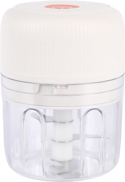 Electric Garlic Chopper, 250ML USB, Mini Vegetable Onion Chopper White Col8