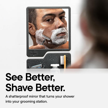 Harvey & Oliver, Shower Organizer & Shaving Mirror - Charcoal9