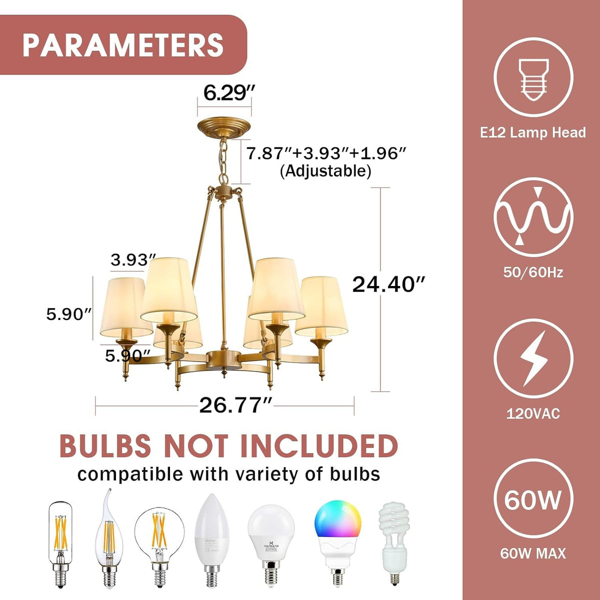 gold-wagon-wheel-chandelier-with-white-linen-shade-6-light-industrial-ceiling-light-fixture-26-8inch-large-farmhouse-hanging-pendant-light-for-dining-living-room-kitchen-bedroom-entryway-foyer