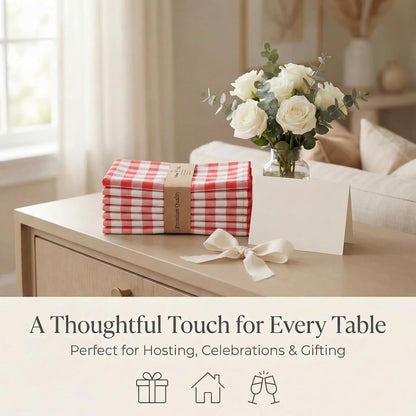 Cloth Napkins Cotton 12X12 (Set of 12) Red9