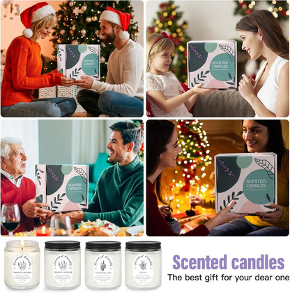 Scented Candles Gift Set, 4 Pack 7 Oz Soy Wax Candles for Home8