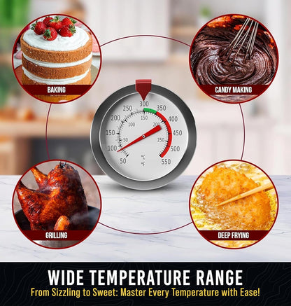 Candy Thermometer with Pot Clip - Deep Fry Oil Thermometer for Frying and Candle Making (White)7