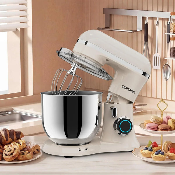 Stand Mixer, 6.5QT Tilt-Head Electric Kitchen Mixer 660W, 10-Speed Household Food Mixer with 304 Stainless Steel Bowl, Bread Cake Mixer Include Dishwasher Safe Dough Hook, Beater and Whisk4