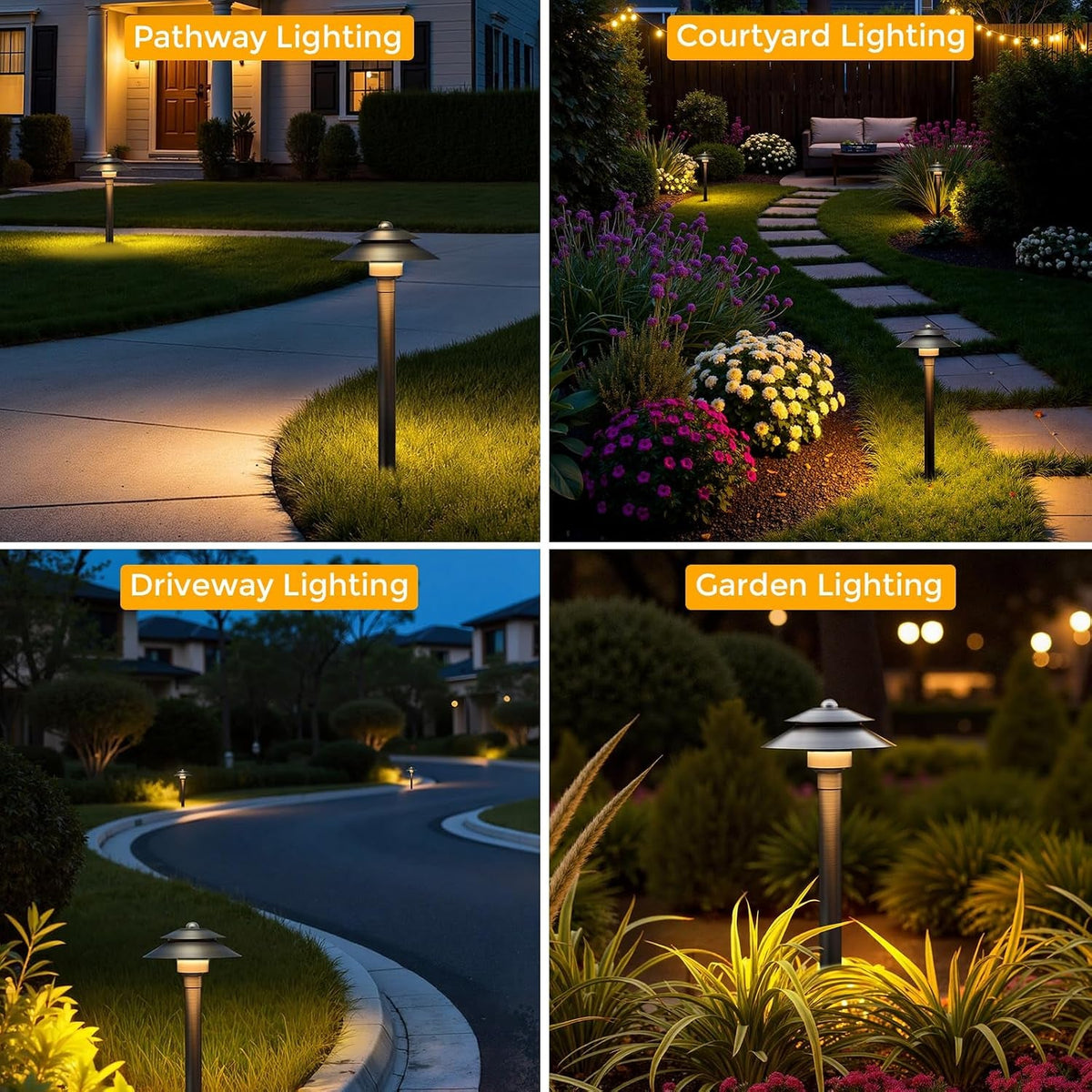 solid-brass-low-voltage-landscape-pathway-lights-6-shade-19-tall-12v-led-heavy-duty-path-lighting-outdoor-wired-waterproof-antique-bronze-walkway-light-without-g4-bulb-6-pack