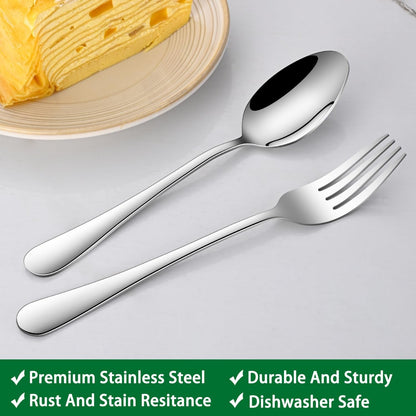 Dinner Forks Set, 8 Inches Stainless Steel Silverware Fork, Dishwasher Safe Food Grade Metal Forks, Mirror Polishing Main Fork Set of 8 for Home,Restaurant or Hotel3
