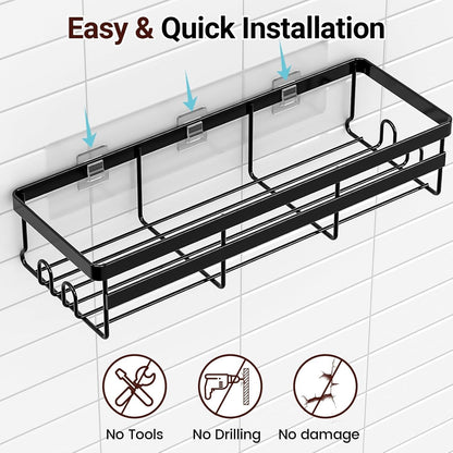 2 Pack Adhesive Shower Caddies, No Drill Bathroom Shelves, Large4