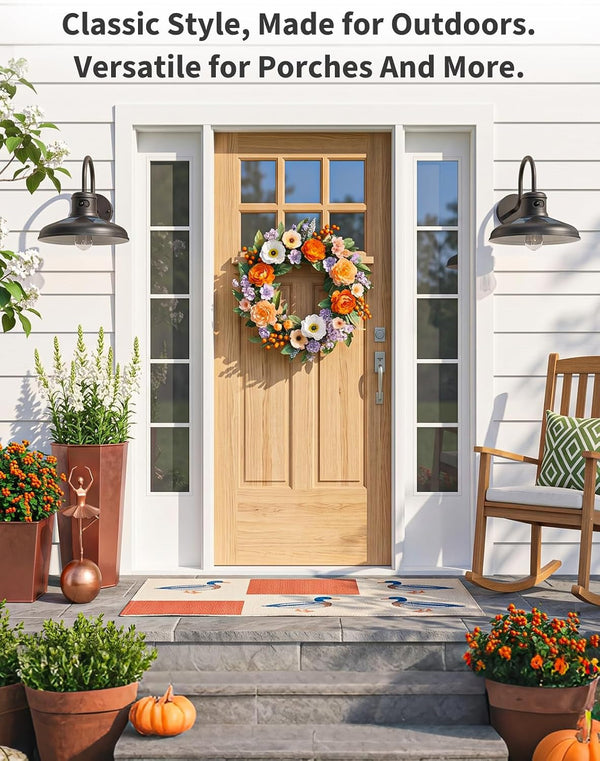 Solar Motion Sensor Barn Light, Farmhouse Outdoor Wall Sconce, 12″, 2 Pack9