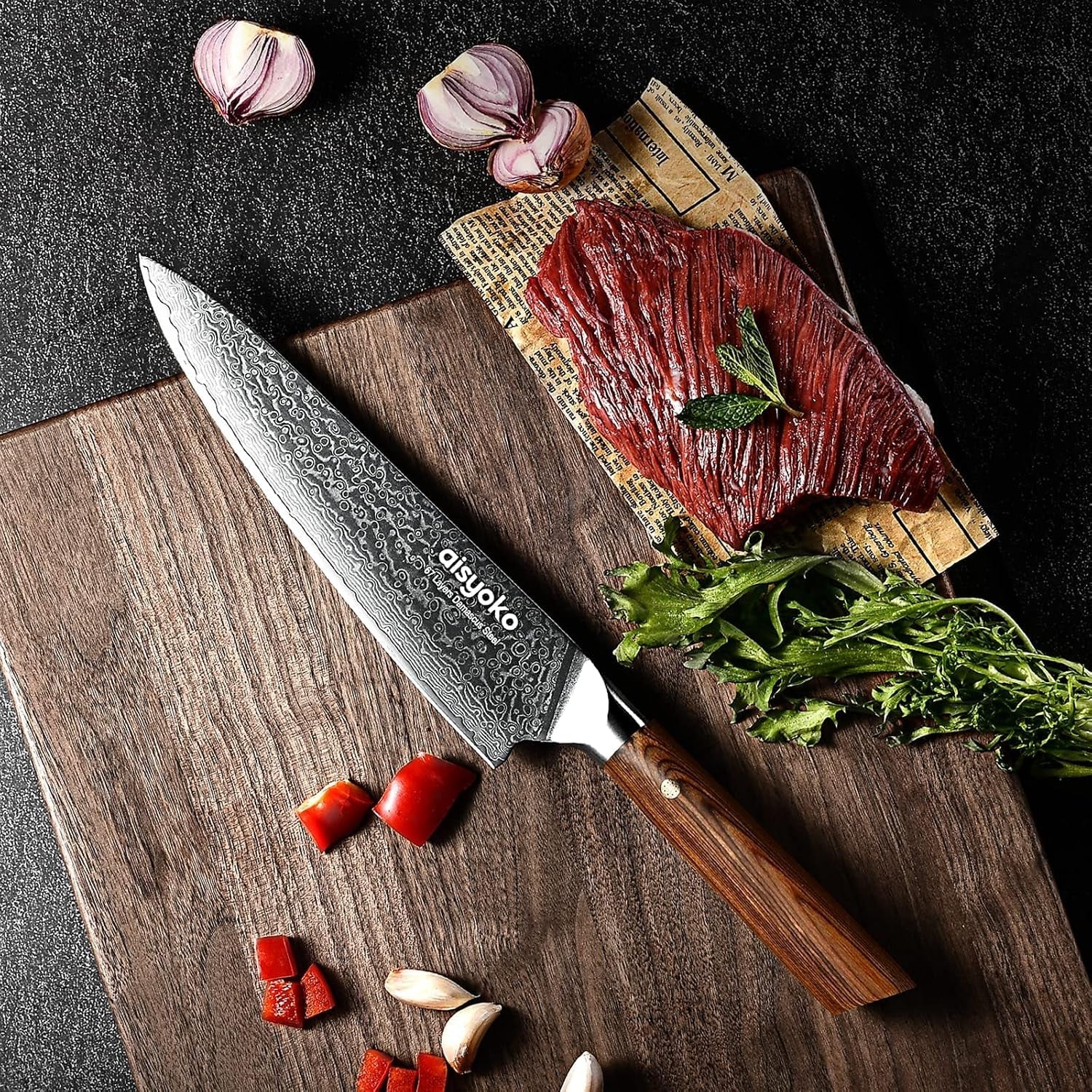 damascus-chef-knife-8-inch-sharp-kitchen-knife-japan-vg-10-stainless-steel-ergonomic-color-wooden-handle-luxury-gift-box-with-scabbard