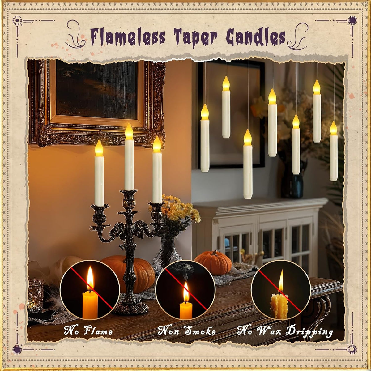 floating-candle-with-wand-remote-12-pcs-magical-candlesticks-witch-decors-warm-yellow-flameless-taper-candles-battery-operated-led-window-candle-for-halloween-party-decor