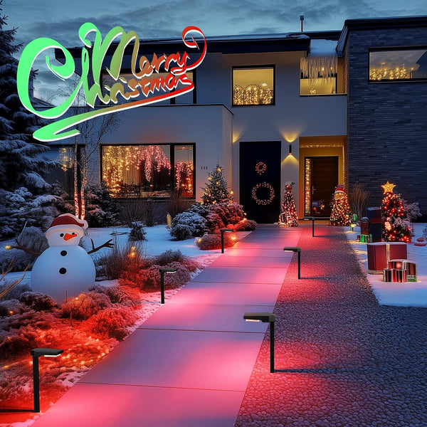 Solar Pathway Lights Outdoor, Smart Color Changing 9-In-1 Modes7