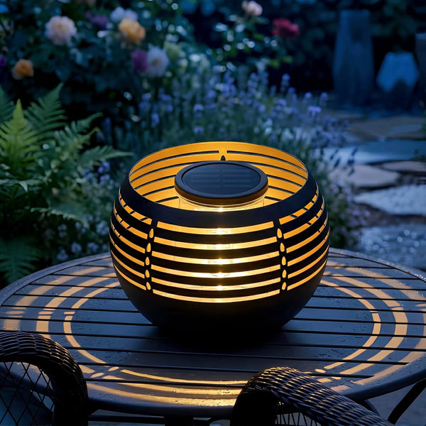 Solar Lantern Table Lamps with Amber Twinkling Glow, Waterproof Metal Landscape Fixture Dusk to Dawn for Outdoor Garden Tables, Balcony, Walkways, Bar Tabletop Create Romantic Ambiance1