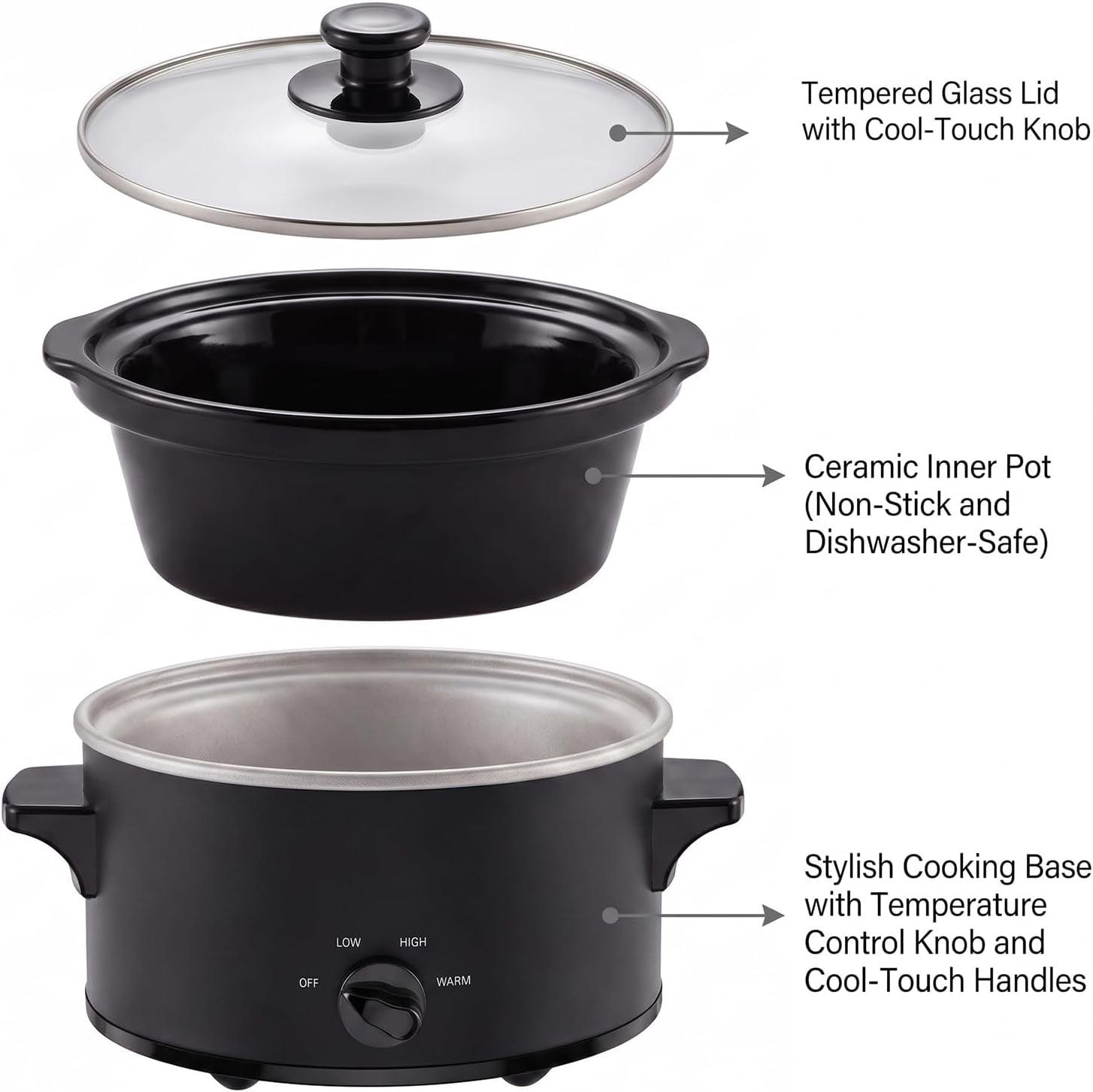 2-qt-small-slow-cooker-for-3-peoples-black-oval-dishwasher-safe-low-high-warm-3-heat-modes-stainless-steel-cooker-ceramic-pot-non-toxic
