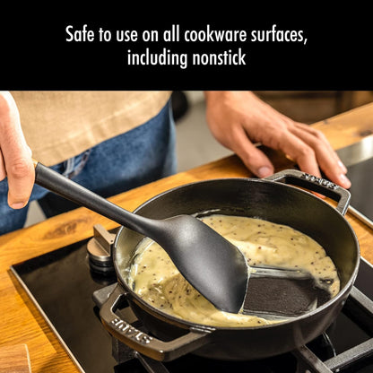 Staub Wok Spatula, Wok Utensil, Non-Stick Silicone, Black6