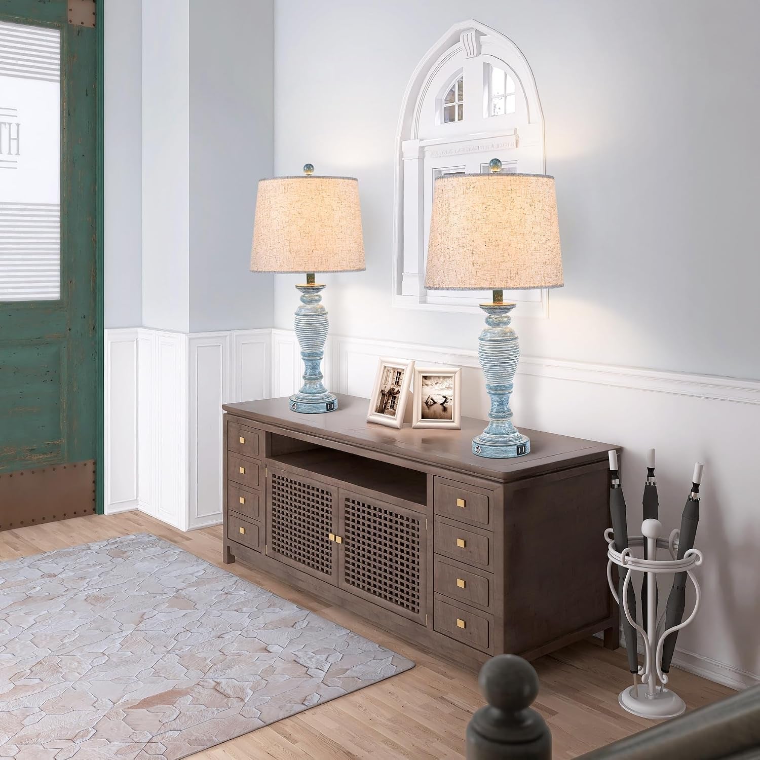 27-7-farmhouse-table-lamps-for-living-room-blue-white-set-of-2