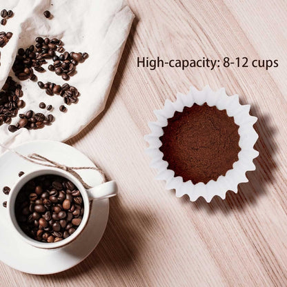 Coffee Filters 8-12 Cup, 7.875 Inch X 3.25 Inch, 100 Count Basket Coffee Filters, White Disposable 8 to 12 Cup Coffee Filter Paper3