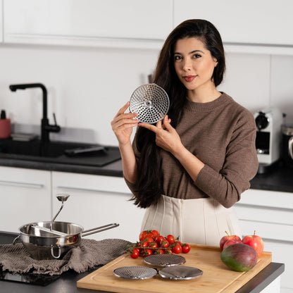 Hungry Artisan Stainless Steel Food Mill for Tomato Sauce & Canning | 3 Interchangeable Discs, Ergonomic Rotary Hand Crank; for Applesauce, Baby Food, Mashed Potatoes & Purees9