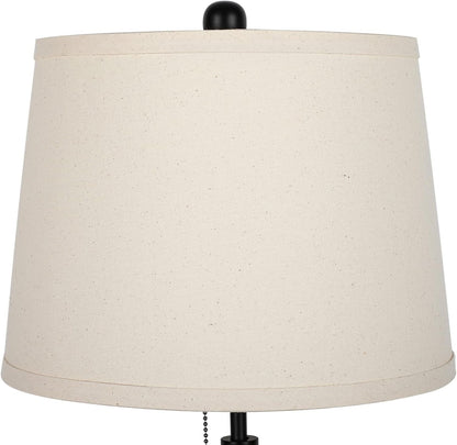 Bedside Table Lamps Set of 2: Tall Black Table Lamps for Living Room End Table | Height Adjustable 3-Way Dimmable Nightstand Lamp with Pull Chain Switch Modern Lamps for Bedroom Office(Bulbs Included)7
