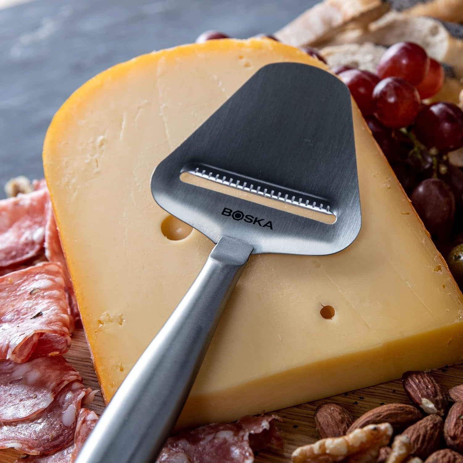 boska-stainless-steel-cheese-slicer-copenhagen-for-all-types-of-cheese-multi-functional-cheese-slicer-handheld-slicer-silver-non-stick-dishwasher-safe-for-kitchen-cooking