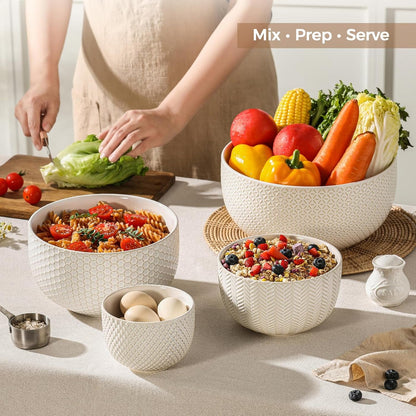 Ceramic Mixing Bowls Set of 4, Nesting Bowls for Kitchen2