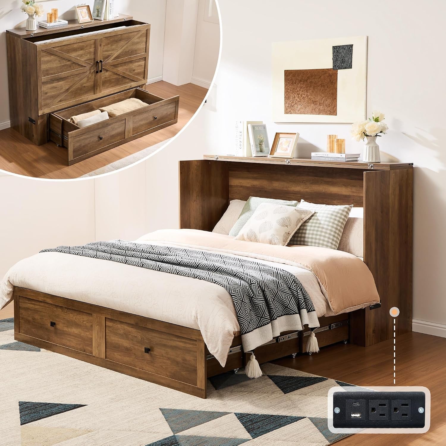 full-murphy-bed-with-storage-charging-station
