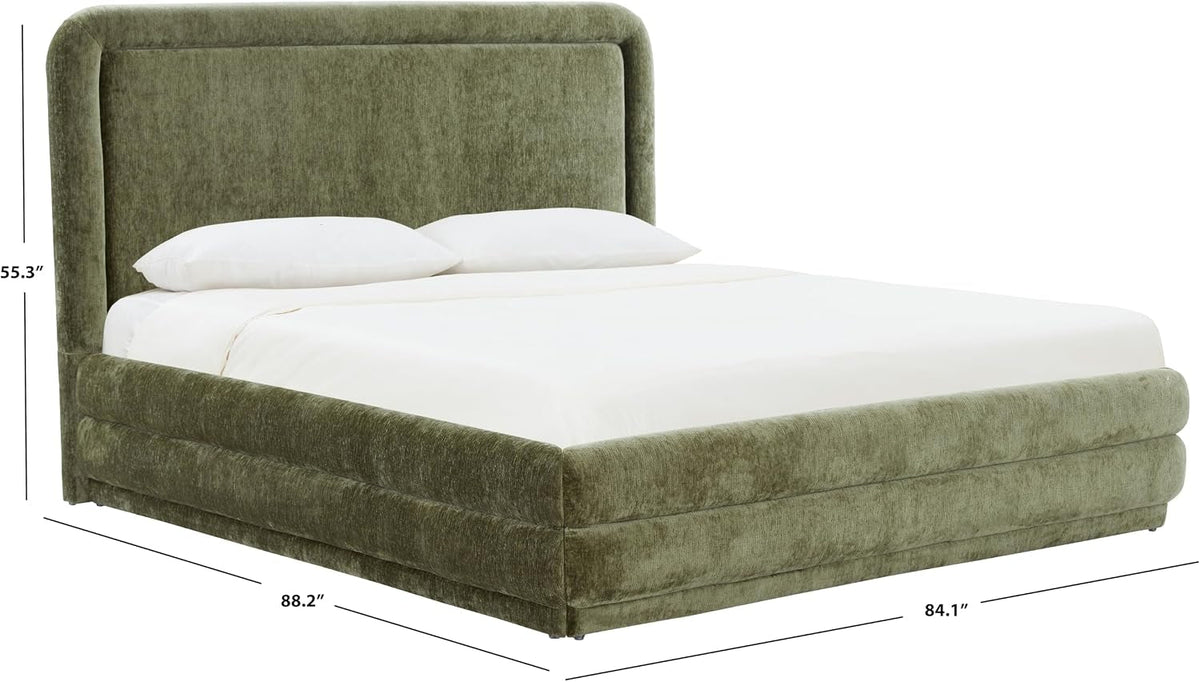 safavieh-couture-collection-jollie-olive-green-chenille-upholstered-king-bed-fabric-platform-bed-with-headboard-modern-bedroom-furniture-sfv4884a-k