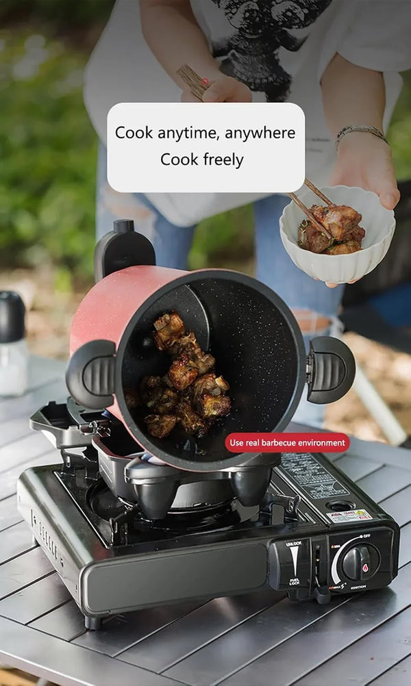360° Full Automatic Cooking Machine | Intelligent Multi Cooker | Portable Cooker Fryer | for Home Outdoor Camping Travel Cooking Stir Frying3