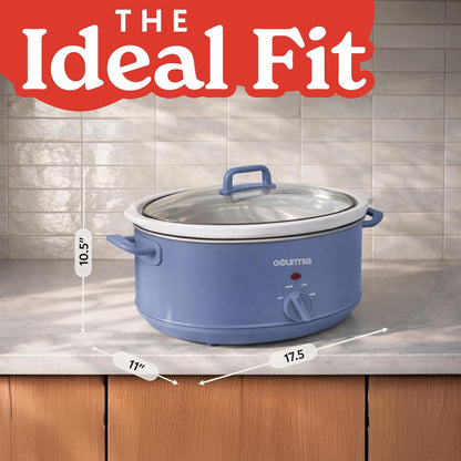 Slow Cooker - 7 Quart Removable Ceramic Pot, Manual Controls with 3 Temperature Settings, Dishwasher Safe Crock and Glass Lid, Lavender9