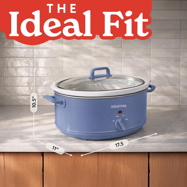 Slow Cooker - 7 Quart Removable Ceramic Pot, Manual Controls with 3 Temperature Settings, Dishwasher Safe Crock and Glass Lid, Lavender9
