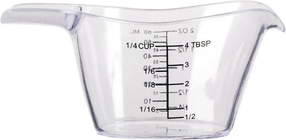 2 Oz Measuring Cup, 1/4 Cup Acrylic Measuring Cups, Clear2