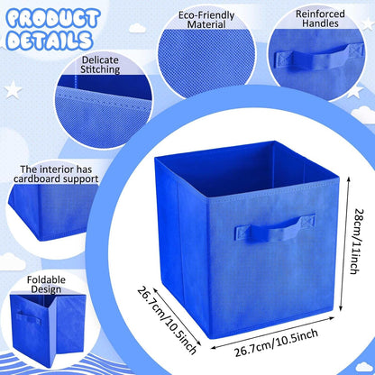 12 Pcs Cube Storage Bin Rainbow 10.5''X10.5''X11'' Storage Cubes2