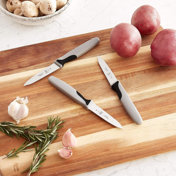M19903 Millennia Black Handle, 3-Inch Slim Serrated Paring Knives (3-Pack), Paring Knife5