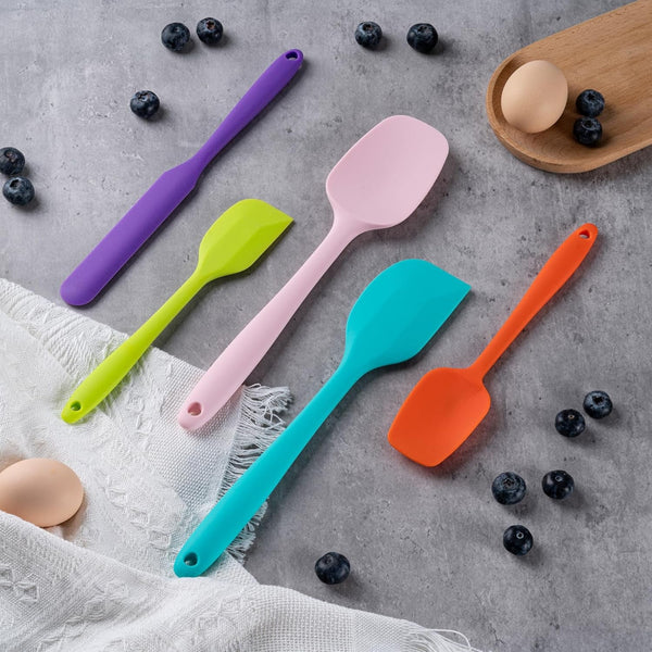 Silicone Spatula Set,5 Piece Food Grade Rubber Spatulas,Multicolor7
