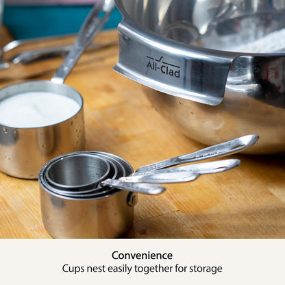 All-Clad Stainless Steel 5-Piece Measuring Cup Set, Kitchen Tools, 5 Piece6