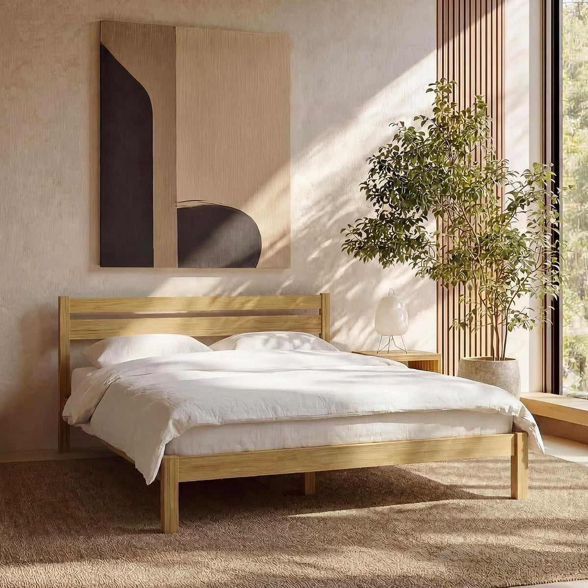 queen-bed-frame-with-headboard-classic-wood-platform-noise-free-under-bed-storage-no-box-spring-needed-easy-assembly-natural