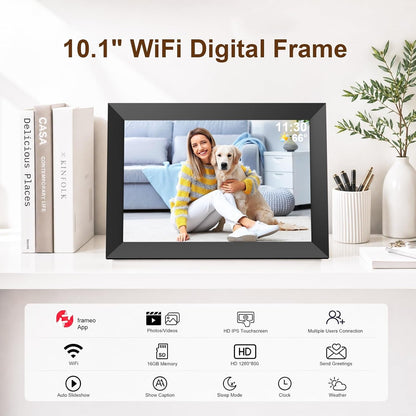 Frameo 10.1 Inch Wifi Digital Picture Frame, Digital Photo Frame with 1280X800 HD IPS Touch Screen, Auto-Rotate, Wall Mountable, Easy Setup to Share Moments Instantly via Frameo App, Gifts for Mom3