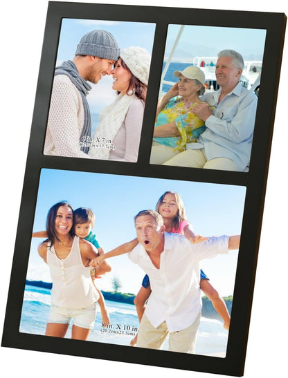 Collage Picture Frame Black Wood 8X10 3-Opening 1 Pack7